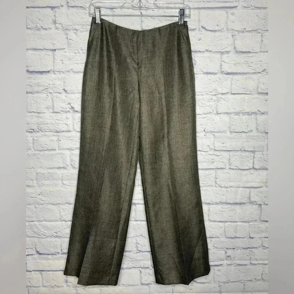 Talbot Vintage Metallic Lined Wool Blend Ankle Pants - Picture 2 of 8